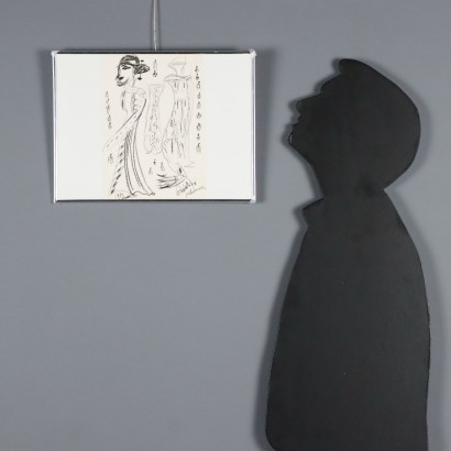 Drawing by Remo Brindisi, Sketch for the costumes of "L0apo, Remo Brindisi, Remo Brindisi, Remo Brindisi, Remo Brindisi