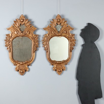 Pair of Mirrors, Pair of Small Mirrors in Style