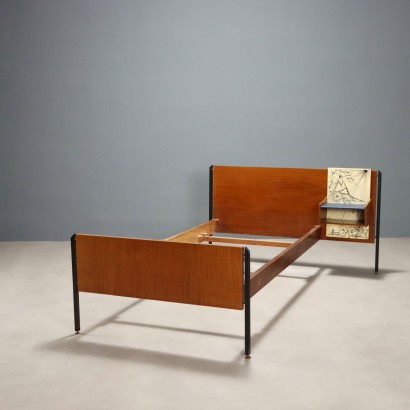 Letto Anni 60 con Comodino Pensile