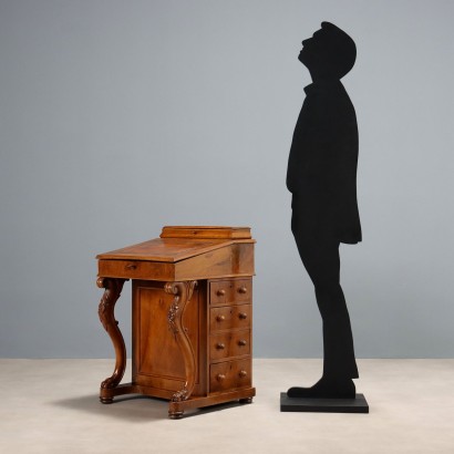 Writing desk, Davemport writing desk in walnut