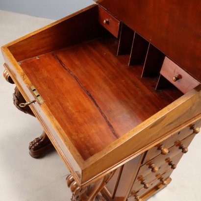Writing desk, Davemport writing desk in walnut