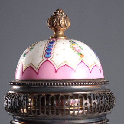 Pair of Silver and Porcelain Perfume Diffusers