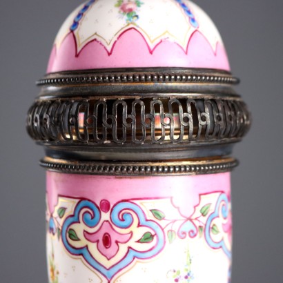 Pair of Silver and Porcelain Perfume Diffusers