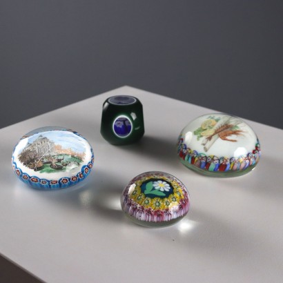 Set of Four Murano Glass Paperweights