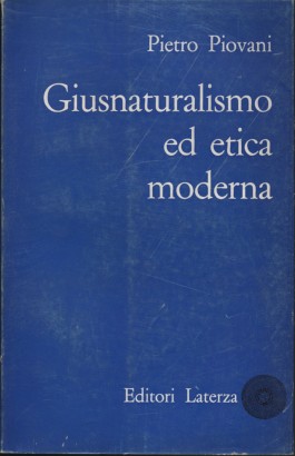 Giusnaturalismo ed etica moderna