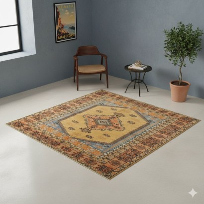Tapis antique en coton et laine Melas, nœud fin, fait main_1320281 Tapis Melas - Turquie, Tapis Melas - Türkiye