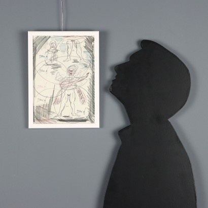 Dessin de Dario Fo, Étude d'un bouffon, Dario Fo, Dario Fo, Dario Fo