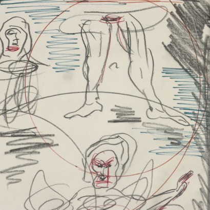 Dessin de Dario Fo, Étude d'un bouffon, Dario Fo, Dario Fo, Dario Fo