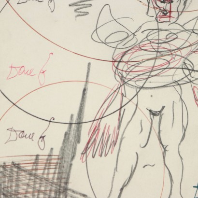 Dessin de Dario Fo, Étude d'un bouffon, Dario Fo, Dario Fo, Dario Fo