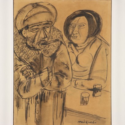 Peinture de Giuseppe Migneco, Personnages, Giuseppe Migneco, Giuseppe Migneco, Giuseppe Migneco
