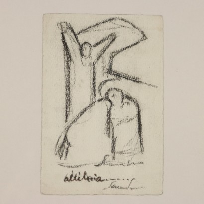 Drawing by Emilio Scanavino, Alleluia, Emilio Scanavino, Emilio Scanavino, Emilio Scanavino