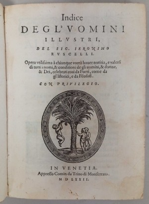 Indice degl' uomini illustri, del sig. Ieronimo Ruscelli