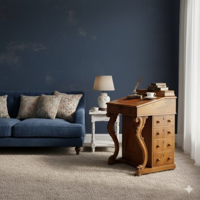 Bureau, bureau Davemport en noyer