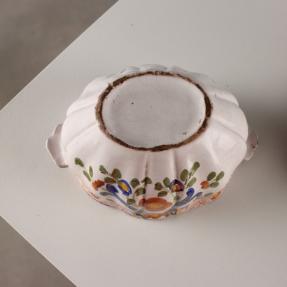 Salsiera con Coperchio in Maiolica di