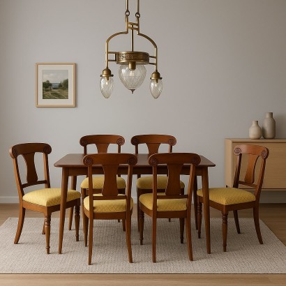 SEDIE,Gruppo di Sei Sedie in Stile Vittorian