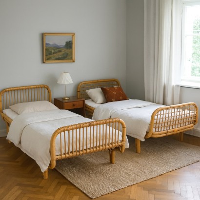 Due Letti in Bambù Anni 0apostrophe