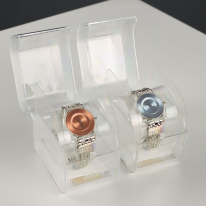 Coppia di Orologi Swatch Skin Silver Meshstream