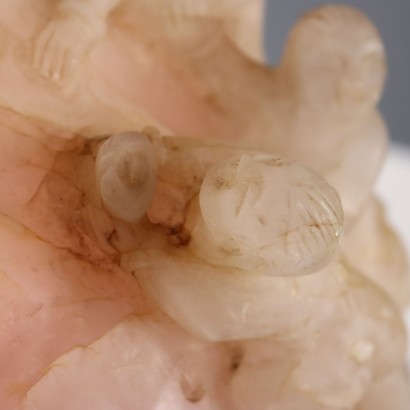 Budai Seduto con Bambini in Pietra Dur