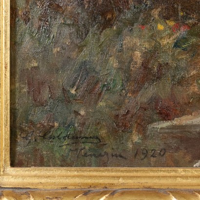 Dipinto di Giovanni Caldana,Figura nel paesaggio,Giovanni Caldana,Giovanni Caldana,Giovanni Caldana,Giovanni Caldana,Giovanni Caldana