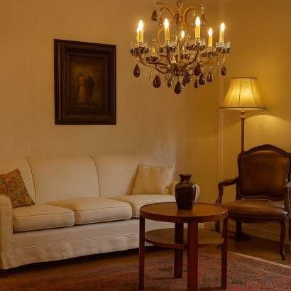 Couchtisch, Art Deco Walnuss Couchtisch