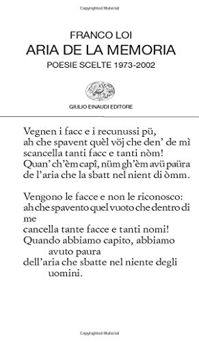 Aria de la memoria - Poèmes sélectionnés 1973 - 2002 | Franco Loi a utilisé la poésie italienne Air de mémoire