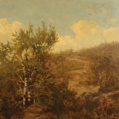 Dipinto di Achille Dovera,Paesaggio con gregge e pastori,Achille Dovera,Achille Dovera,Achille Dovera,Achille Dovera