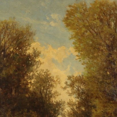 Dipinto di Achille Dovera,Paesaggio con gregge e pastori,Achille Dovera,Achille Dovera,Achille Dovera,Achille Dovera