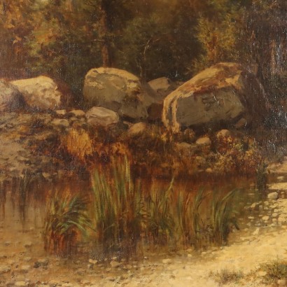 Dipinto di Achille Dovera,Paesaggio con gregge e pastori,Achille Dovera,Achille Dovera,Achille Dovera,Achille Dovera