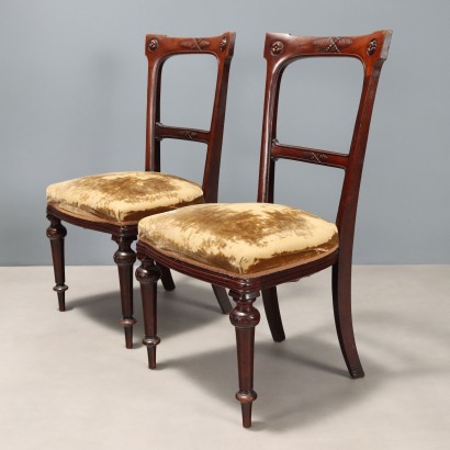Chairs 4, Group of four Mahogany Chairs