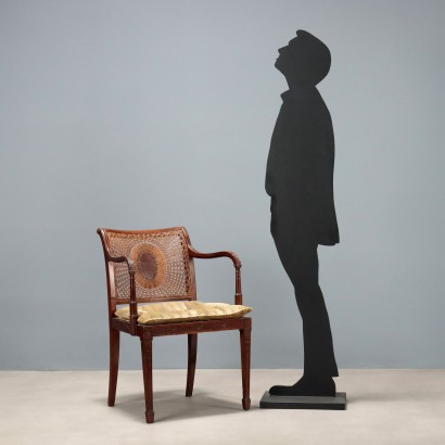 Chair, Armchair in Walnut-Stained Beech