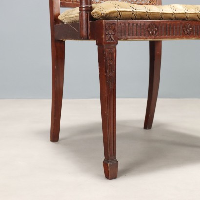 Chair, Armchair in Walnut-Stained Beech