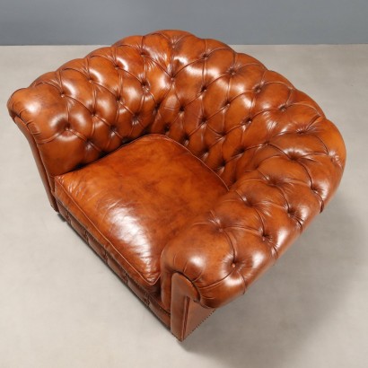 Paire de fauteuils, Paire de fauteuils de style Chesterfield