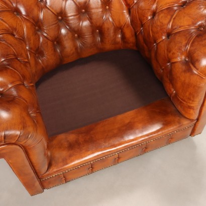 Paire de fauteuils, Paire de fauteuils de style Chesterfield