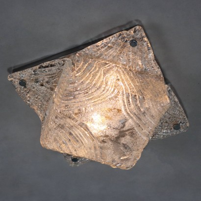 1960s-1970s Blown Glass Ceiling Lamp