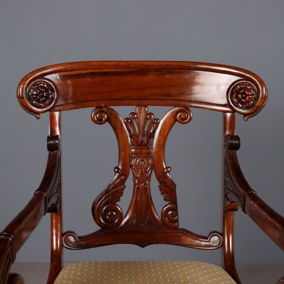 ARMCHAIRS, Pair of Louis Philippe Armchairs in Mo