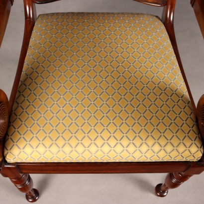 ARMCHAIRS, Pair of Louis Philippe Armchairs in Mo