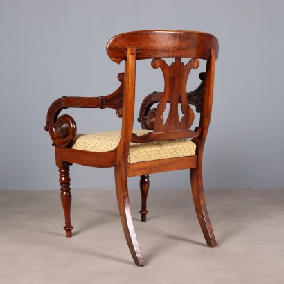 ARMCHAIRS, Pair of Louis Philippe Armchairs in Mo