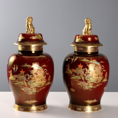 Pair of Carlton Ware Ceramic Potiches