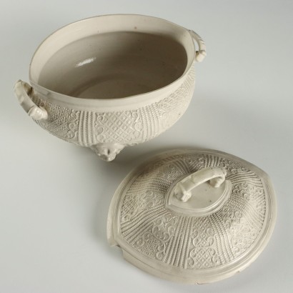 Tureen with Oval Earthenware Plate, Tureen and Oval Earthenware Plate