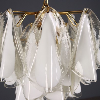 Two 1980s Glass Lamps