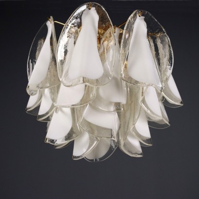 Two 1980s Glass Lamps