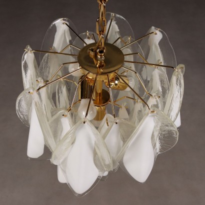 Two 1980s Glass Lamps