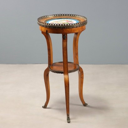Walnut and Maple Burl Center Table
