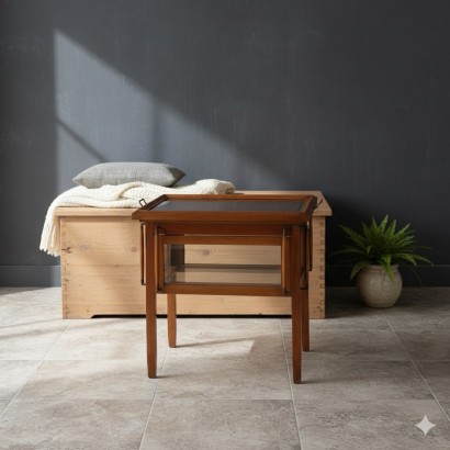 Table basse, table d'exposition