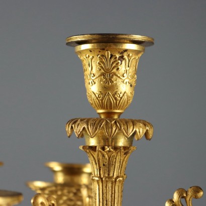 Pair of Gilded Bronze Candelabra