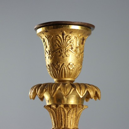 Pair of Gilded Bronze Candelabra
