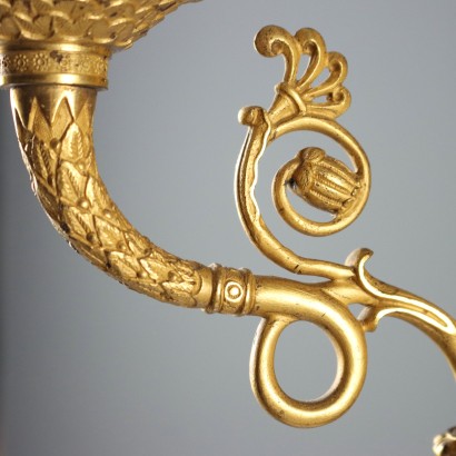 Pair of Gilded Bronze Candelabra