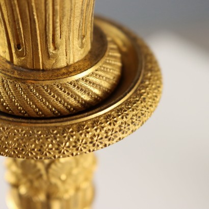 Pair of Gilded Bronze Candelabra