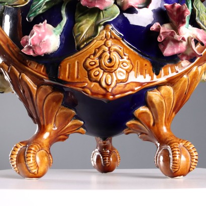 Barbotine Ceramic Cache Pot