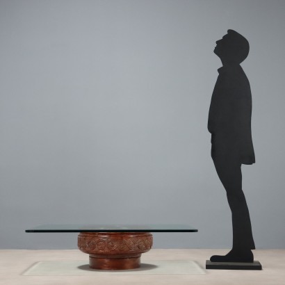 Coffee Table, Center Table with Glass Top